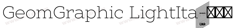 GeomGraphic LightIta字体转换